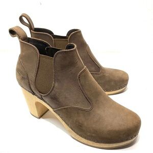 Swedish hasbeen Chelsea clog boots Sz 40 P149